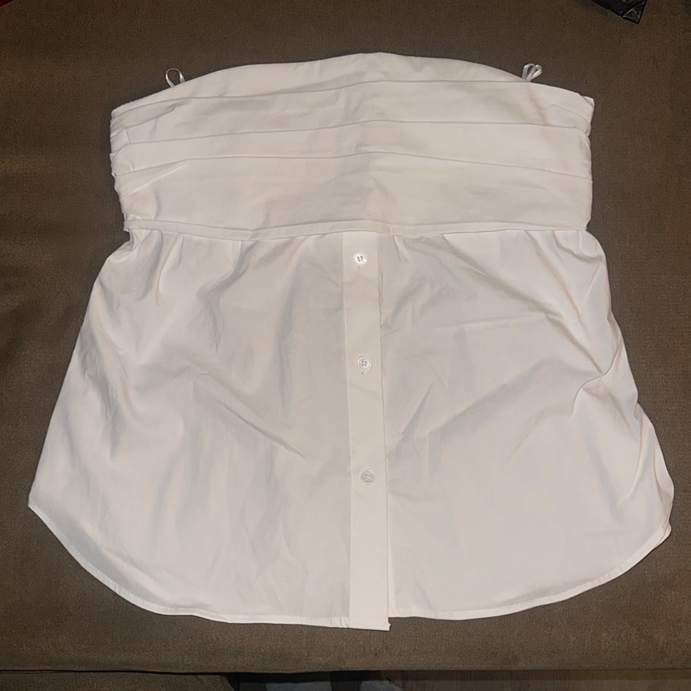 Zara stretch poplin top